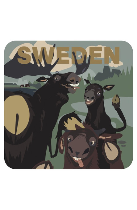 Svenska älgfamiljen, glasunderlag