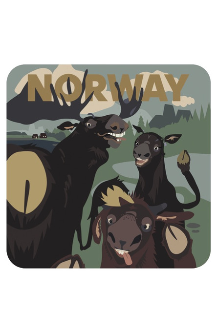 Norwegian Moose Family, coaster