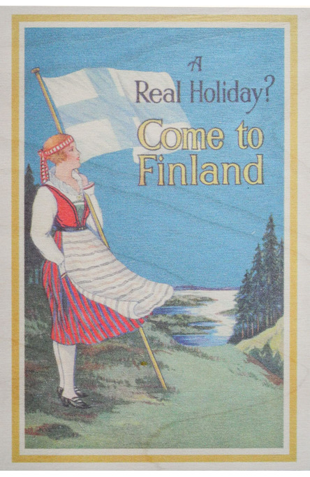 A real holiday!, Wooden postcard