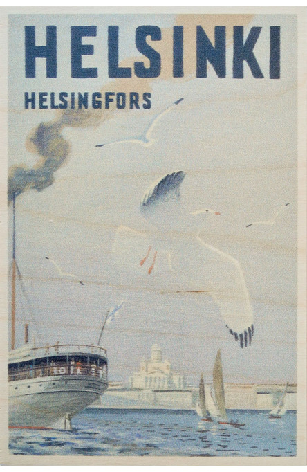 Helsinki-Sea Gull, Wooden postcard