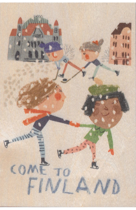 Come to Finland by Marika Maijala, Wooden postcard