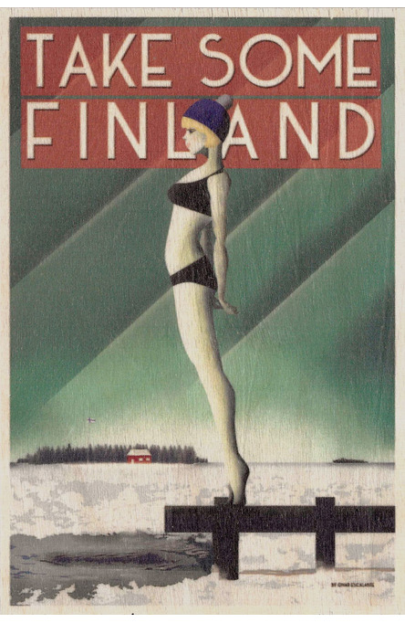 Take Some Finland by Omar Escalante, Wooden postcard