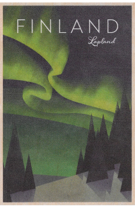 Home of the Northern Lights, Wooden post card