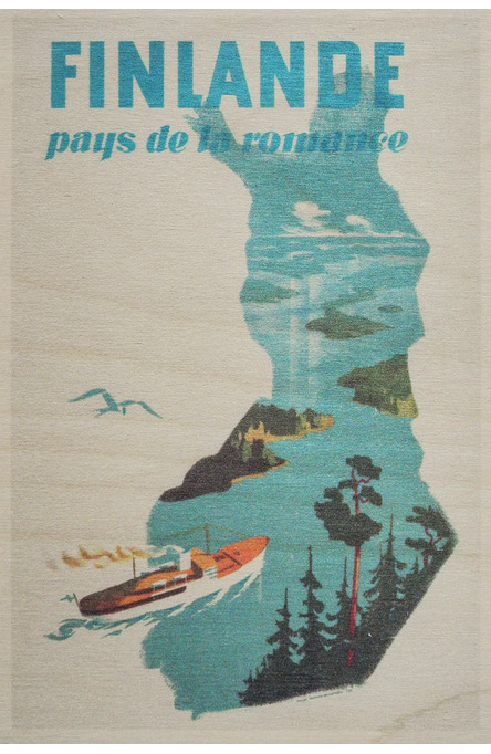 Pays de la Romance, Wooden postcard
