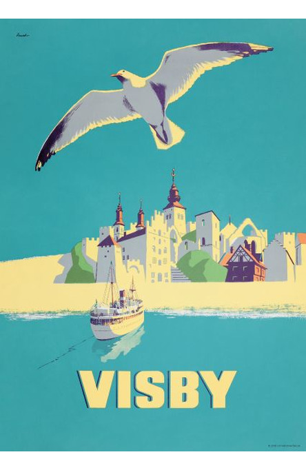 Visby från havet, Affisch A4-storlek