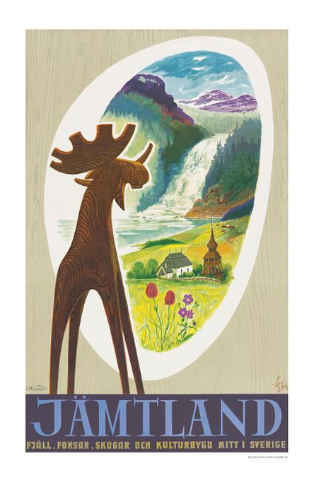Moose in Jämtland, A4 size poster