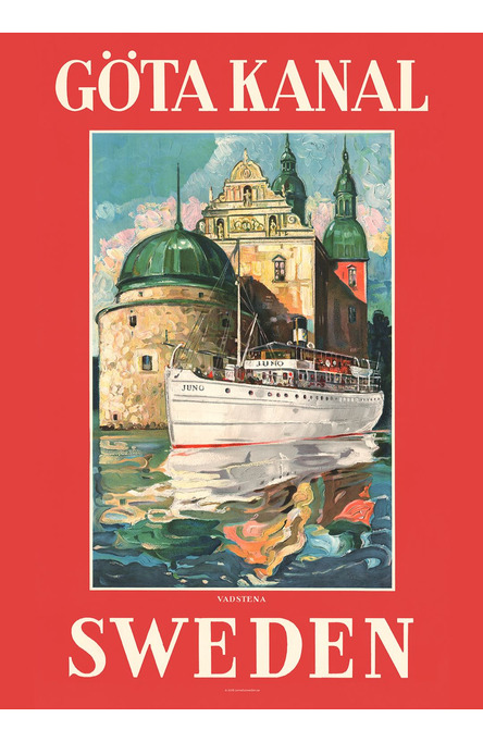 Göta Kanal Vadstena, Affisch 50 x 70cm