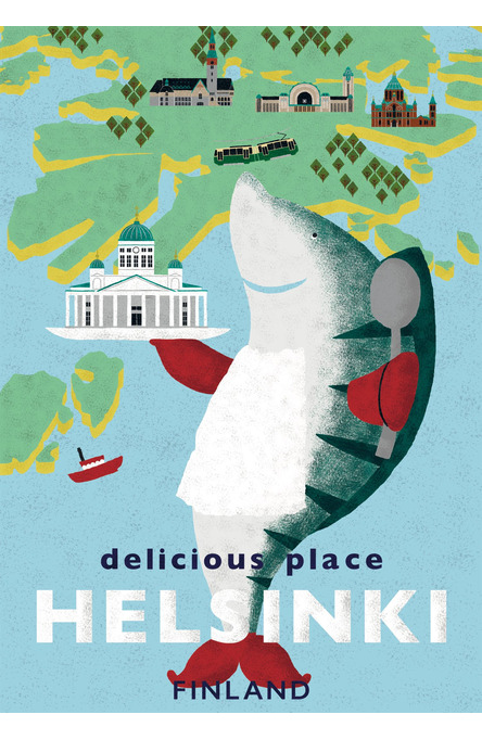 Delicious place Helsinki by Natsuki Nakamura Poster 50×70