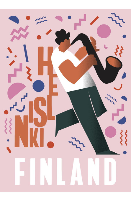 Helsinki Loves Jazz by Jenni Leivo, affisch 50×70