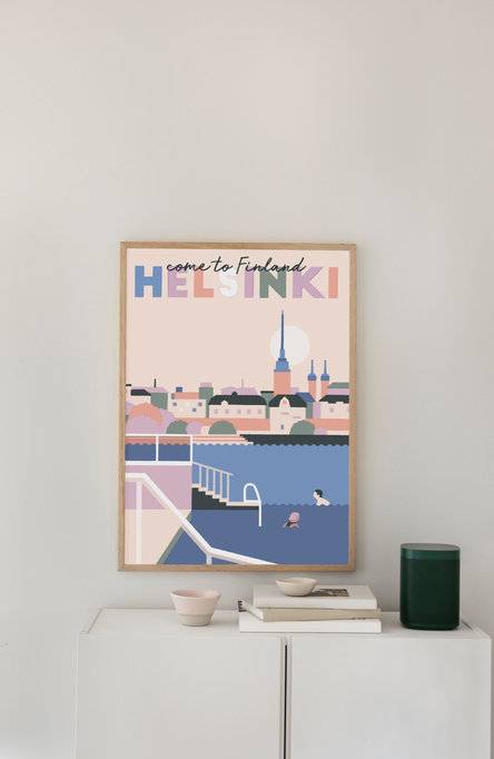 Come to Helsinki by Jolanda Kerttuli Poster 50×70