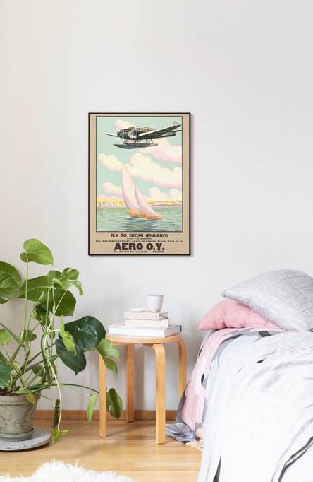 Fly to Suomi, Poster 50 x 70 cm (on demand print)