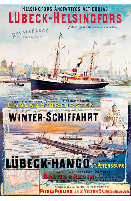Lübeck-Helsingfors, Original size poster