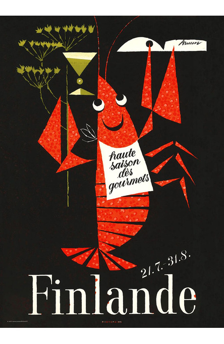 The Crayfish Season by Erik Bruun, Poster 50 x 70 cm