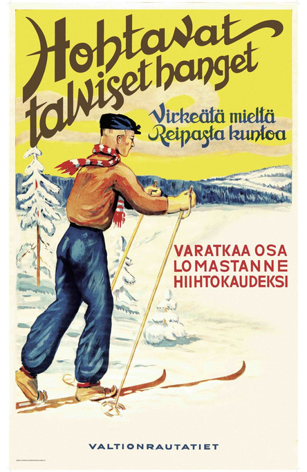 Winter Holiday (Finnish), Original size poster