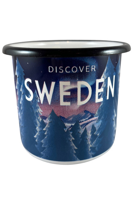 Enamel Mug: Discover Sweden