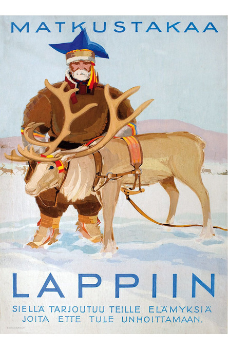 Matkustakaa Lappiin, Poster 50 x 70 cm (on demand print)