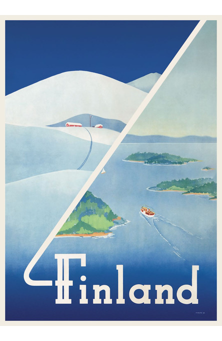 Finland: Winter-summer, Poster 50 x 70 cm (on demand print)