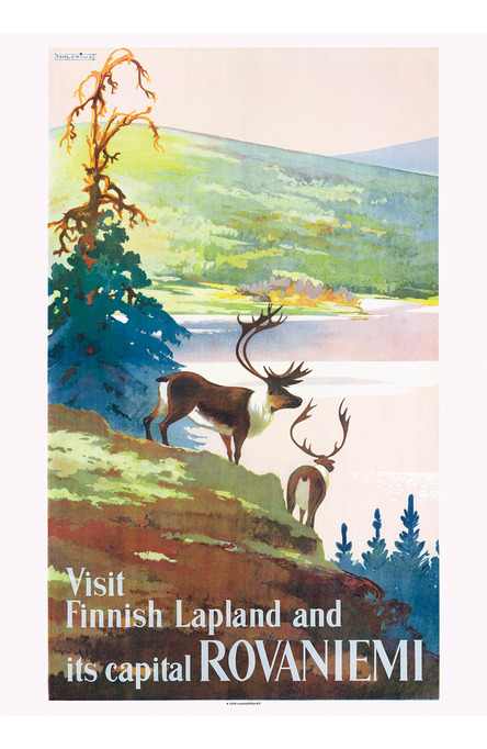 Visit Finnish Lapland, Poster 50 x 70 cm (on demand print)