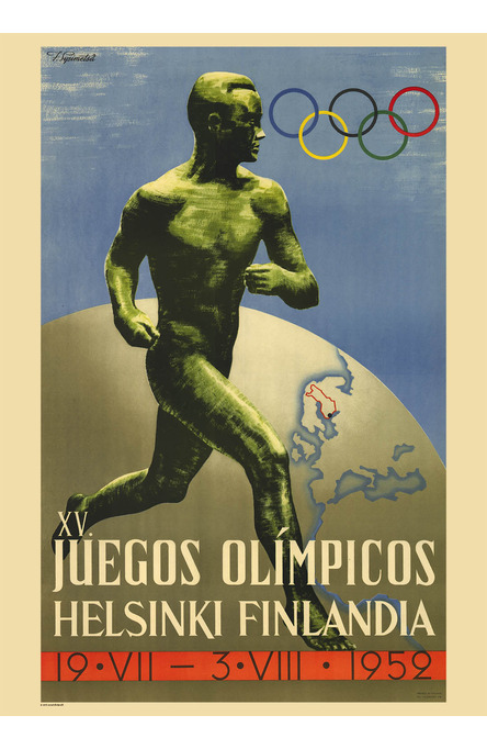 Olympics 1952 (Spanish), Poster 50 x 70 cm (on demand print)