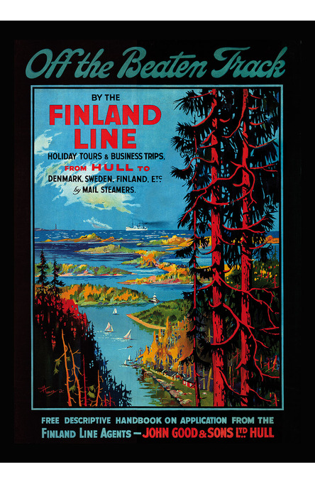 Off the Beaten Track Finland Line, A4 size poster
