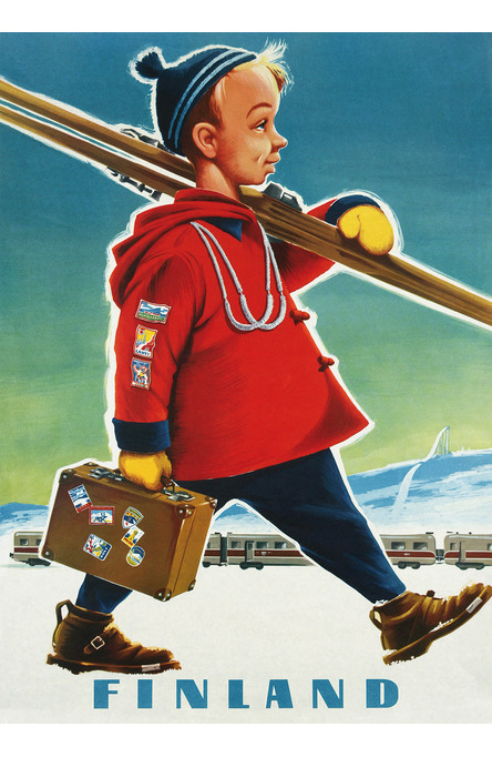 The Ski-Boy, A4 size poster