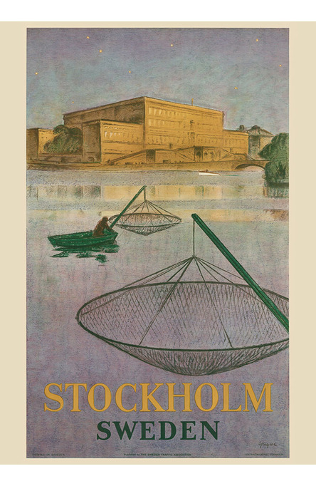 Fiskare på Stockholms ström, Affisch A4-storlek