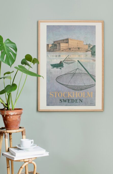 Fiskare på Stockholms ström, Affisch 50 x 70cm