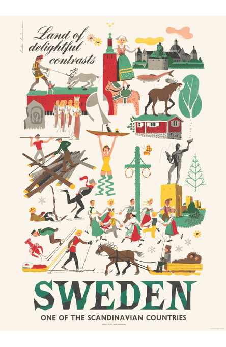Sweden Land of Contrasts, Poster 50 x 70 cm