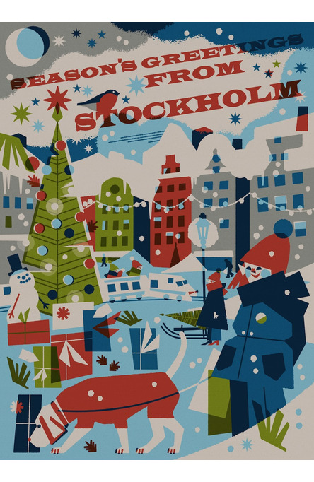 Season’s greetings by Christina Hägerfors, Affisch 50 x 70 cm