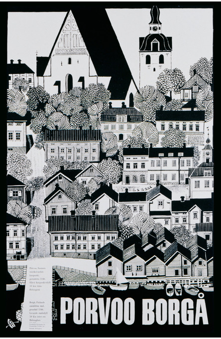 Porvoo-Borgå by Erik Bruun, Postcard