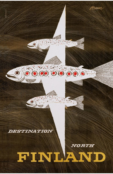The Salmon Flight by Erik Bruun, Postcard