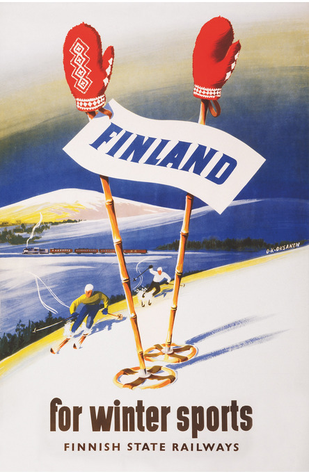 For winter sports, Postcard