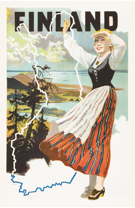 The Maiden of Finland in Koli, Postcard