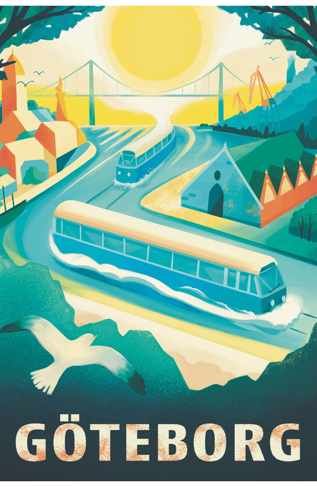 Göteborg by Lotta-Li Alftberg, Kylskåpsmagnet