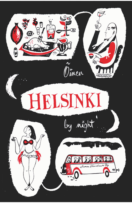 Helsinki by night, Postcard