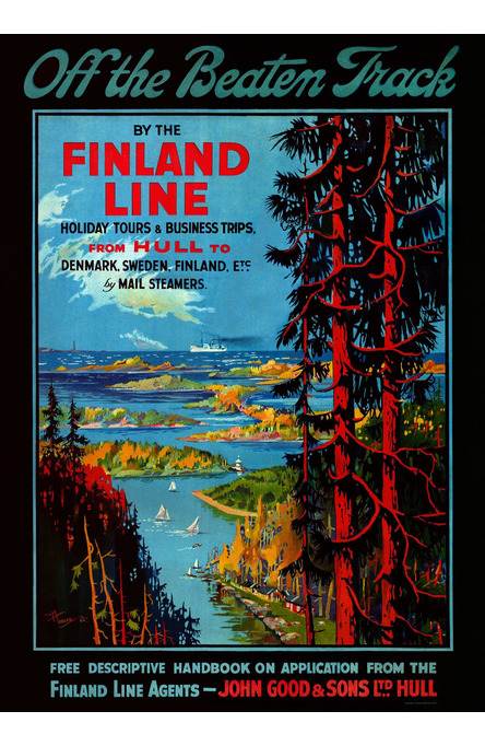 Off the Beaten Track Finland Line, 50×70 Poster