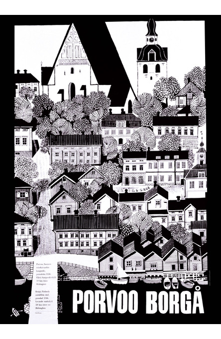 Porvoo-Borgå by Erik Bruun, Poster 50 x 70 cm