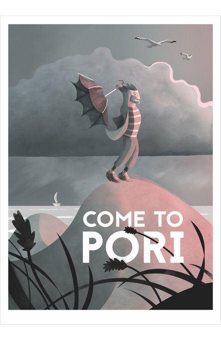 Come to Pori by Esa-Pekka Niemi, Poster 50 x 70 cm (offset print)