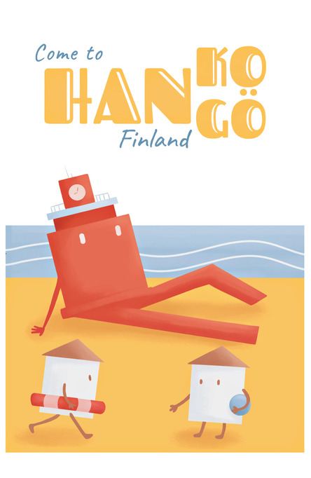 Beach Hanko-Hangö by Karoliina Parkko Poster 50×70