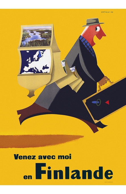 The Happy French Traveler, 50×70 juliste