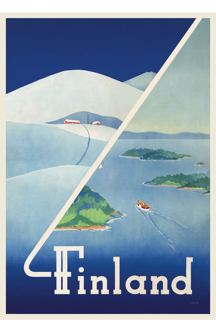 Finland: Winter-summer, Original size poster (on demand print)