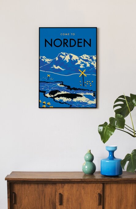 Hjortron vid forsen av Lily Liljefors, Poster 50 x 70 cm