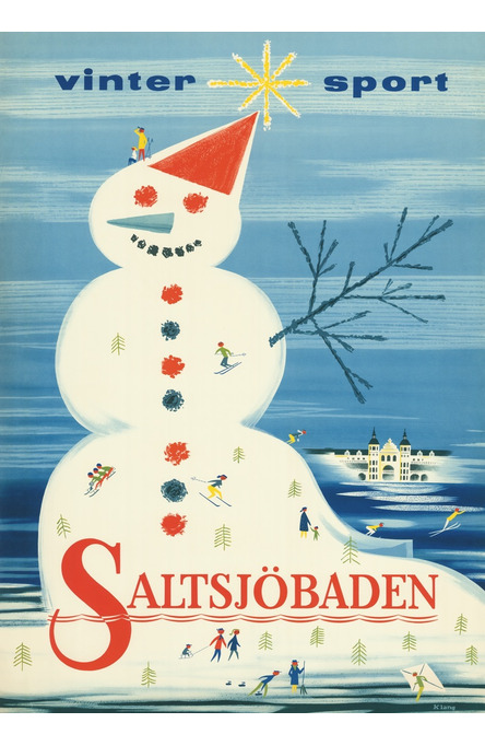 Saltsjöbaden Vintersport, Affisch 30 x 40 cm