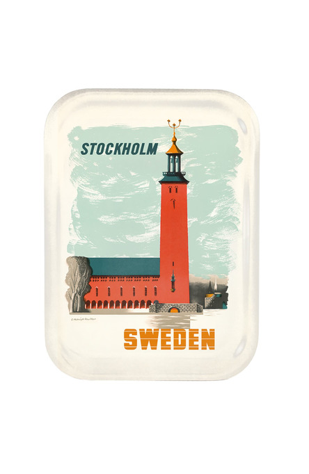 Kauffer: The City Hall in Stockholm , Tray 20 x 27 cm