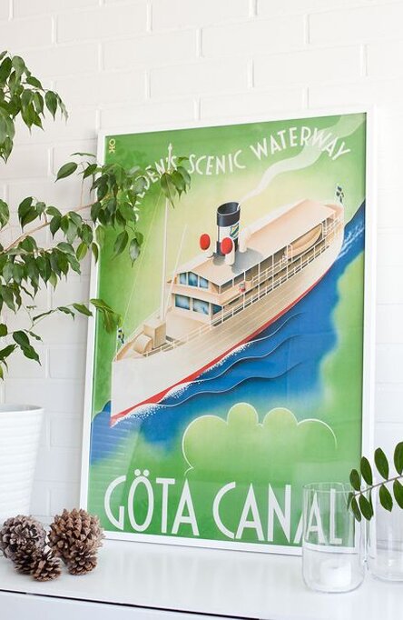 Göta Canal Waterway, Affisch 70 x 100 cm