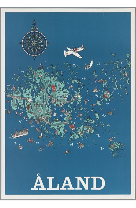 Åland from above, Poster 50 x 70 cm