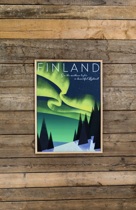 Home of the Northern Lights, Poster 50 x 70 cm (on demand print)