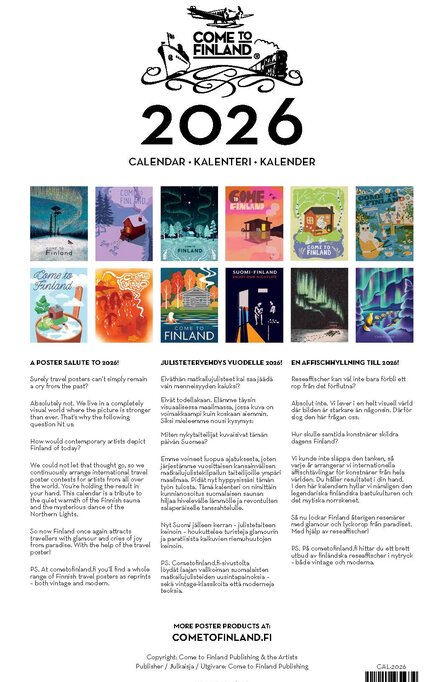 Come to Finland Seinäkalenteri 2026