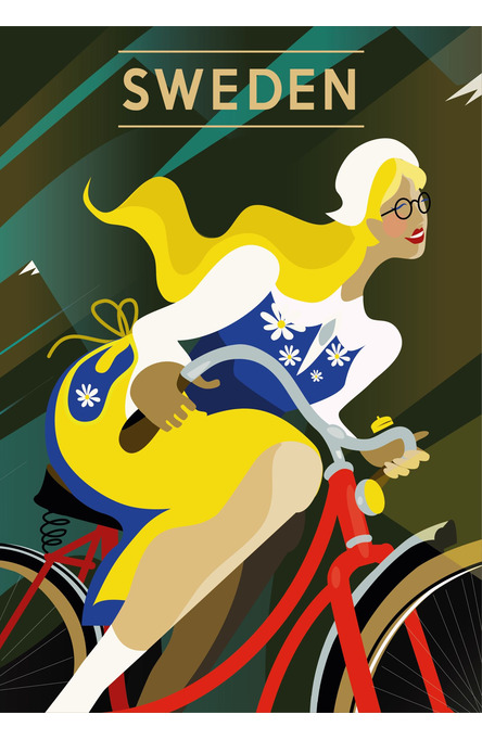 Bike by Jessica Arevärn, Postcard