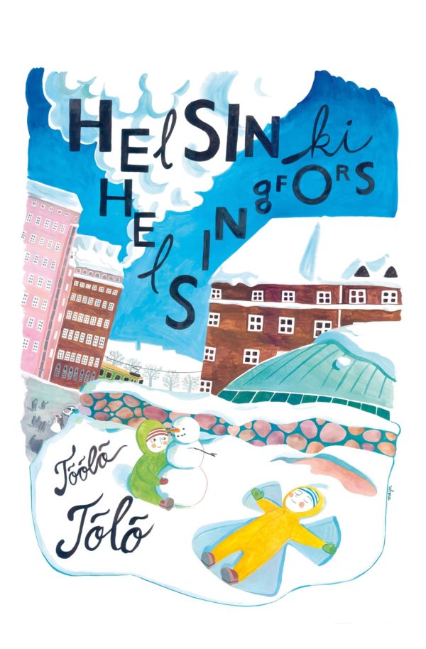 Postcard of winter in Helsinki